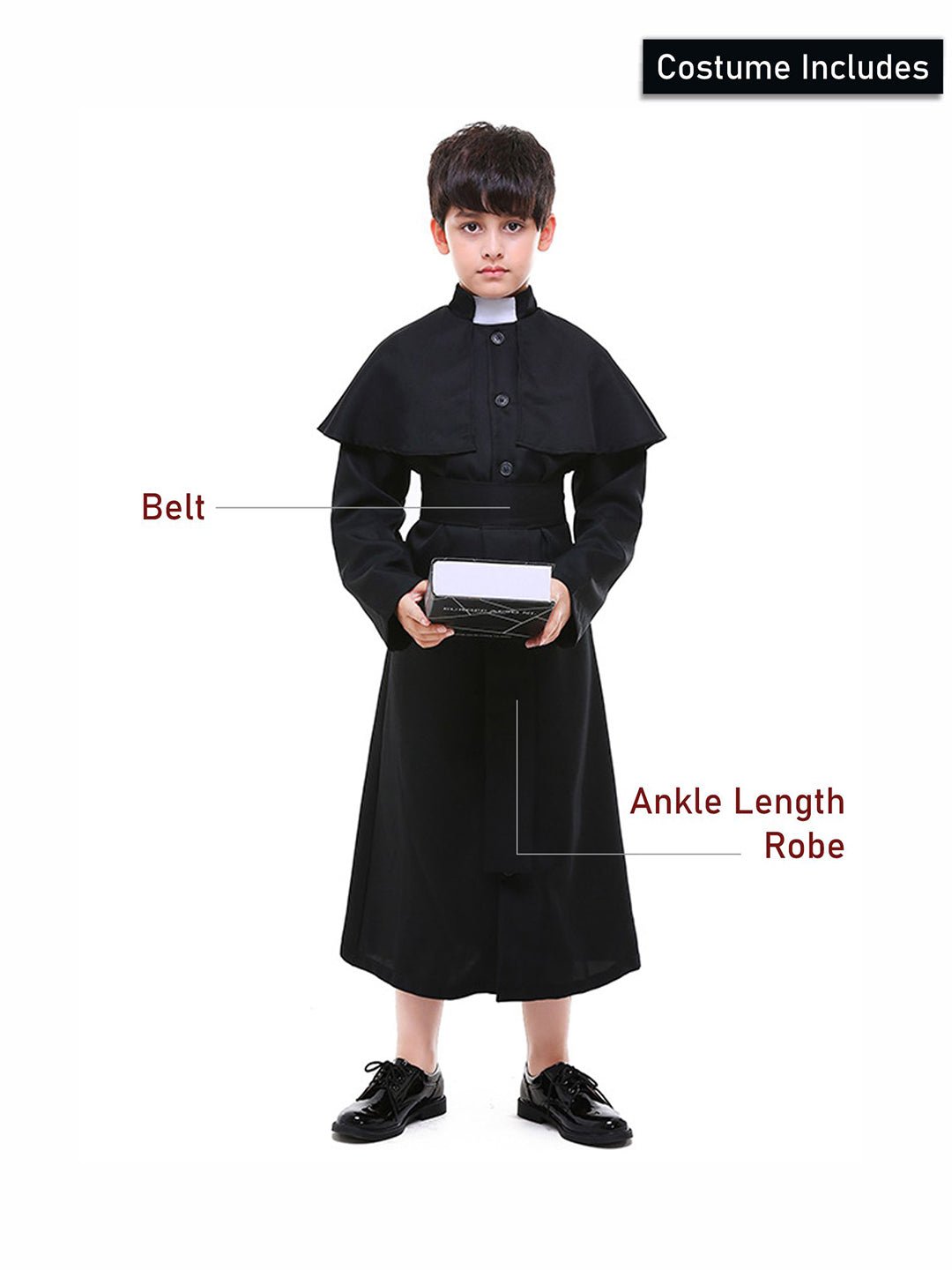 Little Surprise Box, Junior Priest , Kids Halloween Costume Fancy Dress Up - LSB - HWC - JUNRPRIEST - 7 - 9Y