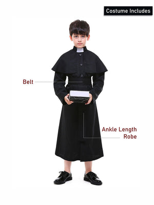 Little Surprise Box, Junior Priest , Kids Halloween Costume Fancy Dress Up - LSB - HWC - JUNRPRIEST - 7 - 9Y