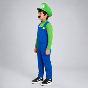 Little Surprise Box, Junior Super Brother Green Plumber, Kids Halloween Costume Fancy Dress Up - S Halloween Costumes