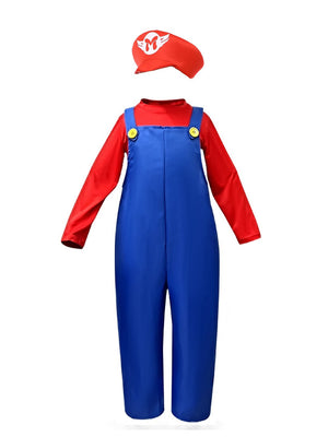 Little Surprise Box, Junior Super Brothers, Plumber Kids Halloween Costume Fancy Dress Up - LSB - HWC - MARIOJUNIOR - 4 - 6Y
