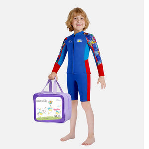 Little Surprise Box Kids Dive 2 - Piece Neoprene Swimsuit with Jacket & Shorts - 3 - 4 Years Kids Swimwear