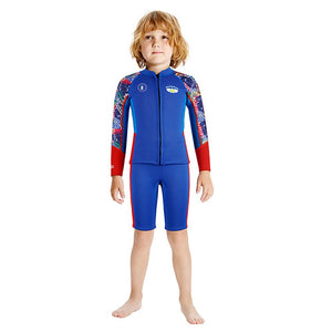 Little Surprise Box Kids Dive 2 - Piece Neoprene Swimsuit with Jacket & Shorts - 3 - 4 Years Kids Swimwear