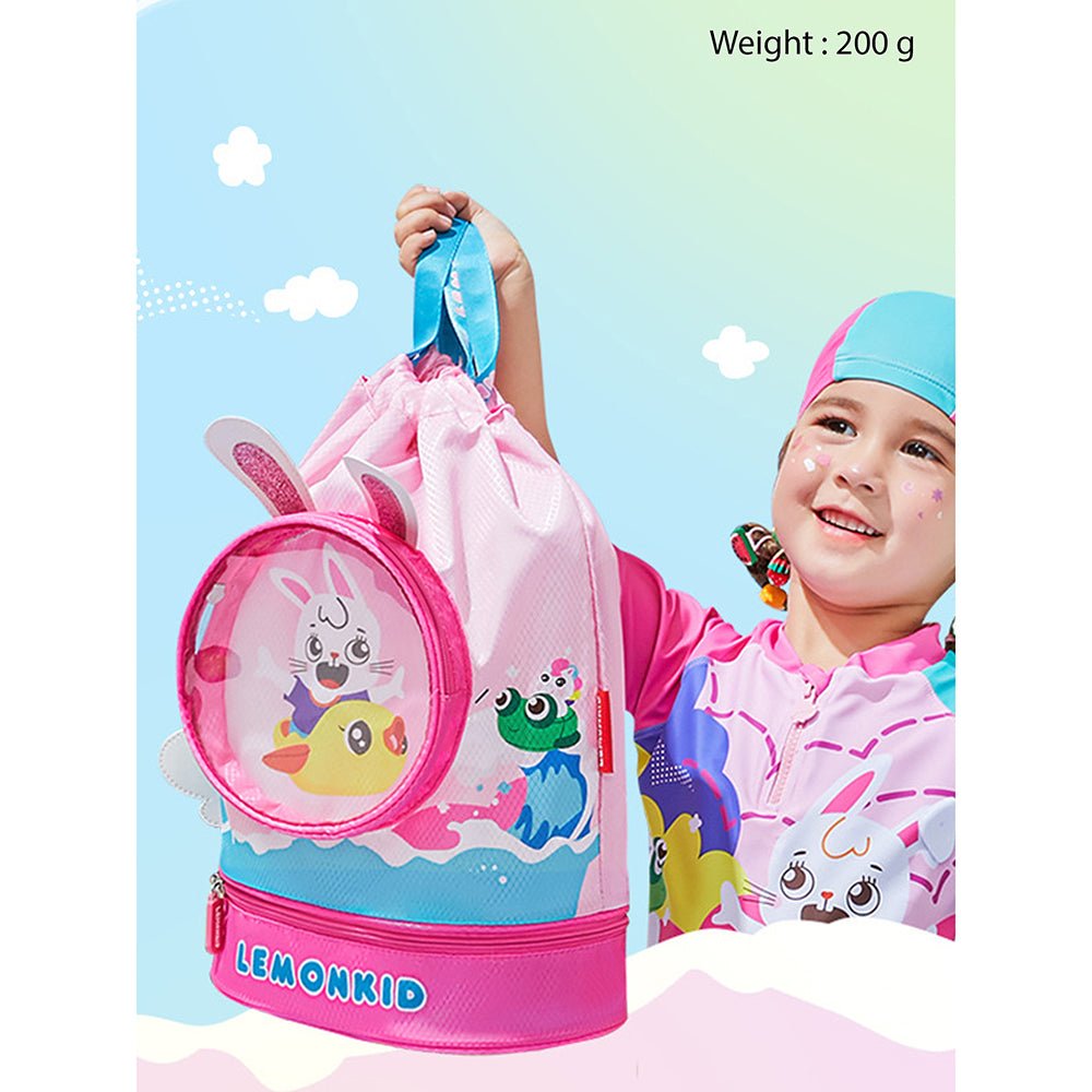 Little Surprise Box Kids waterproof swimming bag/ beach Bag - LSB-SWBAG-PNKBUNYEARS