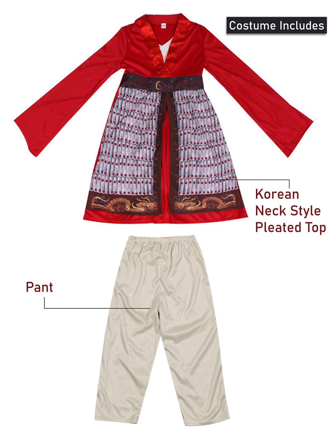 Little Surprise Box Korean War Princess costume Kids Halloween Costume Fancy Dress Up - LSB - HWC - KOREAN - 4 - 6Y