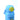 Little Surprise Box Labubu Blue Checks Kids Water Bottle 500ml - Water Bottle
