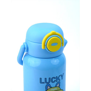 Little Surprise Box Labubu Blue Checks Kids Water Bottle 500ml - Water Bottle