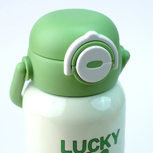 Little Surprise Box Labubu Green Checks Kids Water Bottle, 500ml - Water Bottle