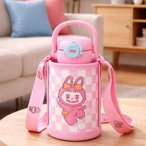 Little Surprise Box Labubu Pink Kids Stainless Steel Water Bottle, 500ml - Water Bottle