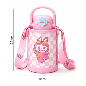 Little Surprise Box Labubu Pink Kids Stainless Steel Water Bottle, 500ml - Water Bottle