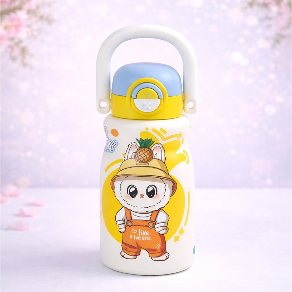Little Surprise Box Labubu Printed Stainless Steel Kids Bottle, 500ml - Water Bottle