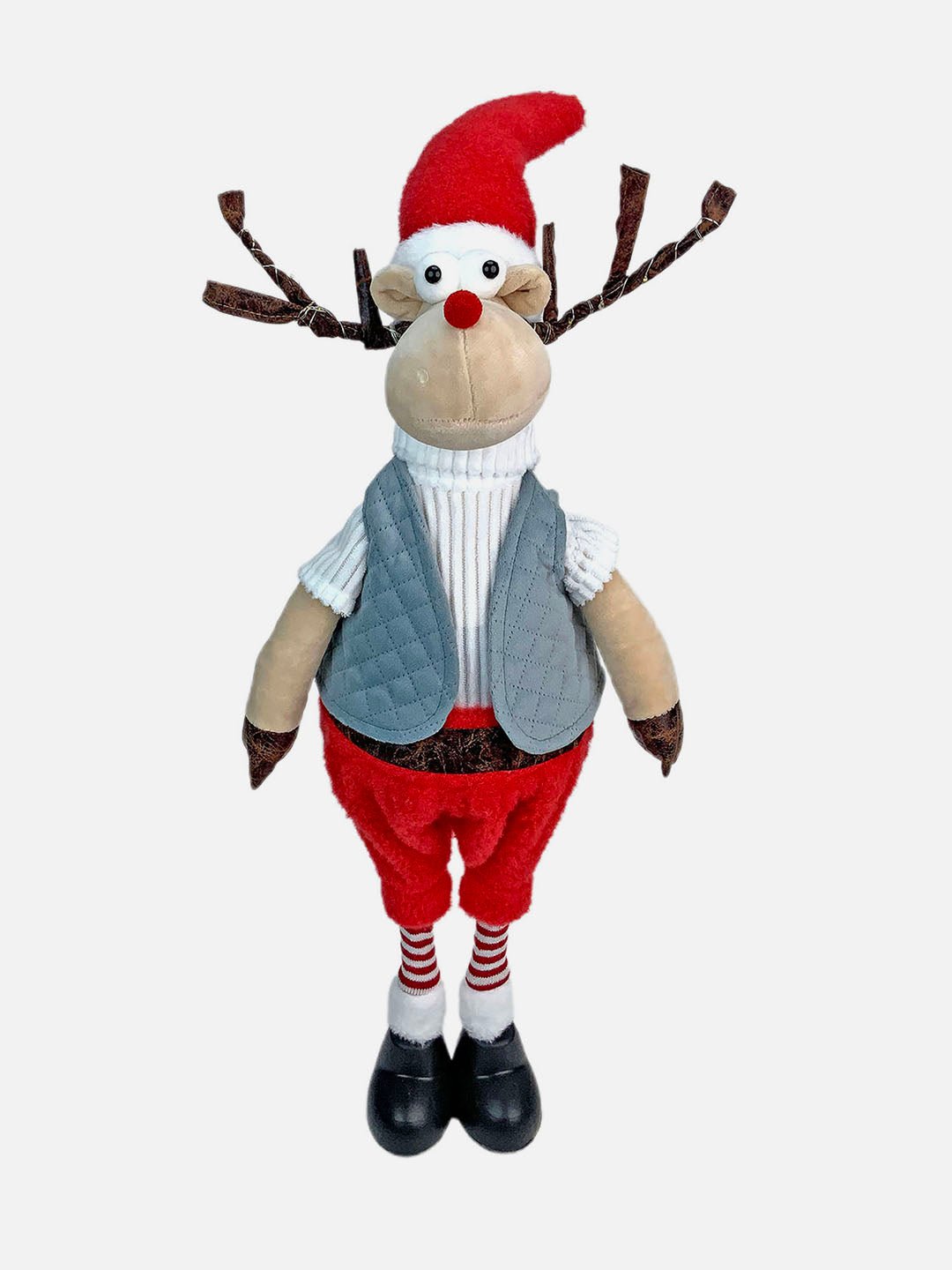 Little Surprise Box LED Light Horns 27 inches Foldable Standing Reindeer Christmas Decor - LSB - CMS - GRYCOATDEER - SFTOY