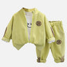 Little Surprise Box Light Green Letter B Monogram 3 Pcs Track Suit Set For Toddlers And Kids - LSB - 3PCS - LETTERBGRENTRCKS - 3 - 4Y