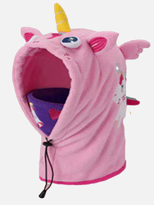 Little Surprise Box Light Pink Uni Fleece Winter Cap covering Mouth, Neck & Head for Minus degree Temperature - LSB - WCAP - LK - LTPNKUNIFLEECE