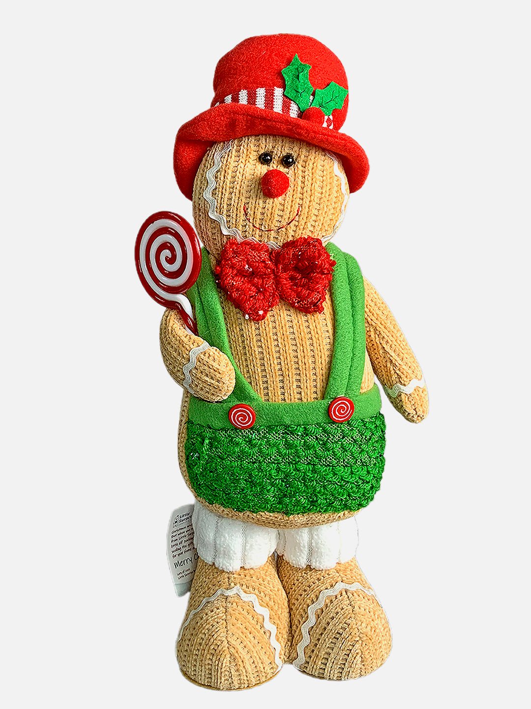 Little Surprise Box Lollipop Gingerbread Self Standing Man Christmas Table Décor and Christmas Decoration - LSB - CMS - GRLOLIP - TBLDEC