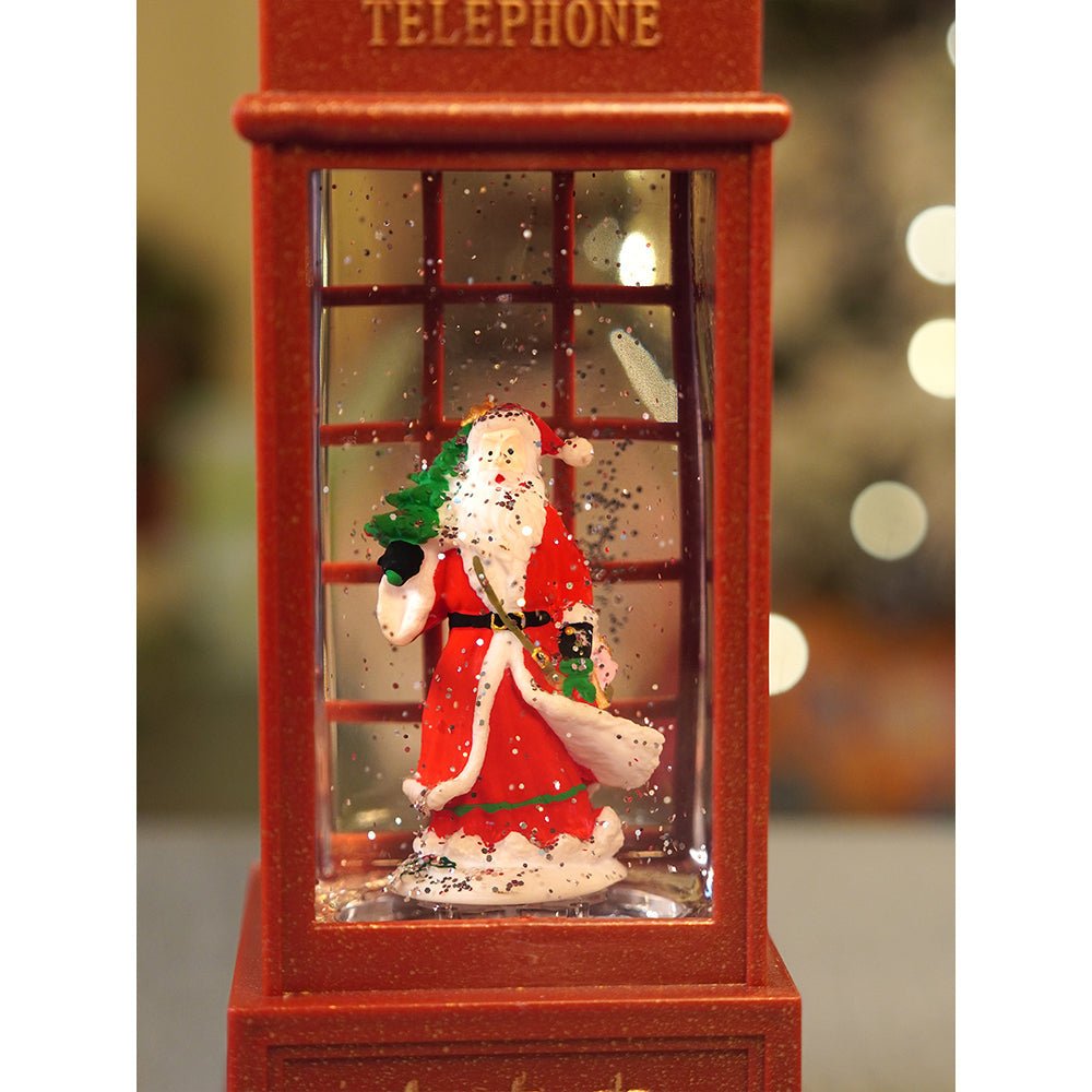 Little Surprise Box London Booth Santa flying robe, Musical Glitter Water Light, Christmas Lantern - Christmas Decor