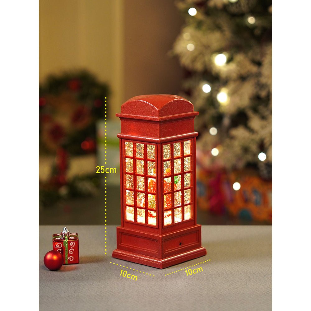 Little Surprise Box London Booth Santa flying robe, Musical Glitter Water Light, Christmas Lantern - Christmas Decor