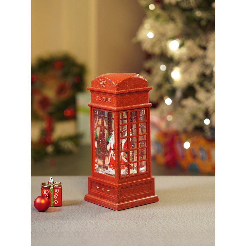 Little Surprise Box London Booth Santa flying robe, Musical Glitter Water Light, Christmas Lantern - Christmas Decor