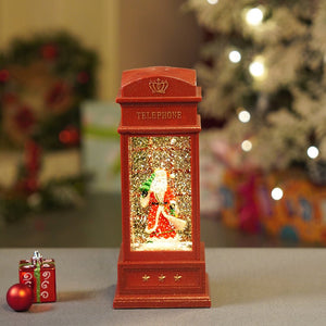 Little Surprise Box London Booth Santa flying robe, Musical Glitter Water Light, Christmas Lantern - Christmas Decor