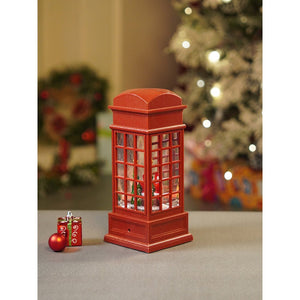 Little Surprise Box London Booth Santa with Tree and Deer, Musical Glitter Water Light, Christmas Lantern - Christmas Decor
