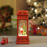Little Surprise Box London Booth Santa with Tree and Deer, Musical Glitter Water Light, Christmas Lantern - Christmas Decor