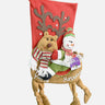 Little Surprise Box, Long Hanging Knot Legs Christmas Stocking for Gifts and Christmas Décor - 16 inches - LSB - CMS - KNOTSNOW - STKG
