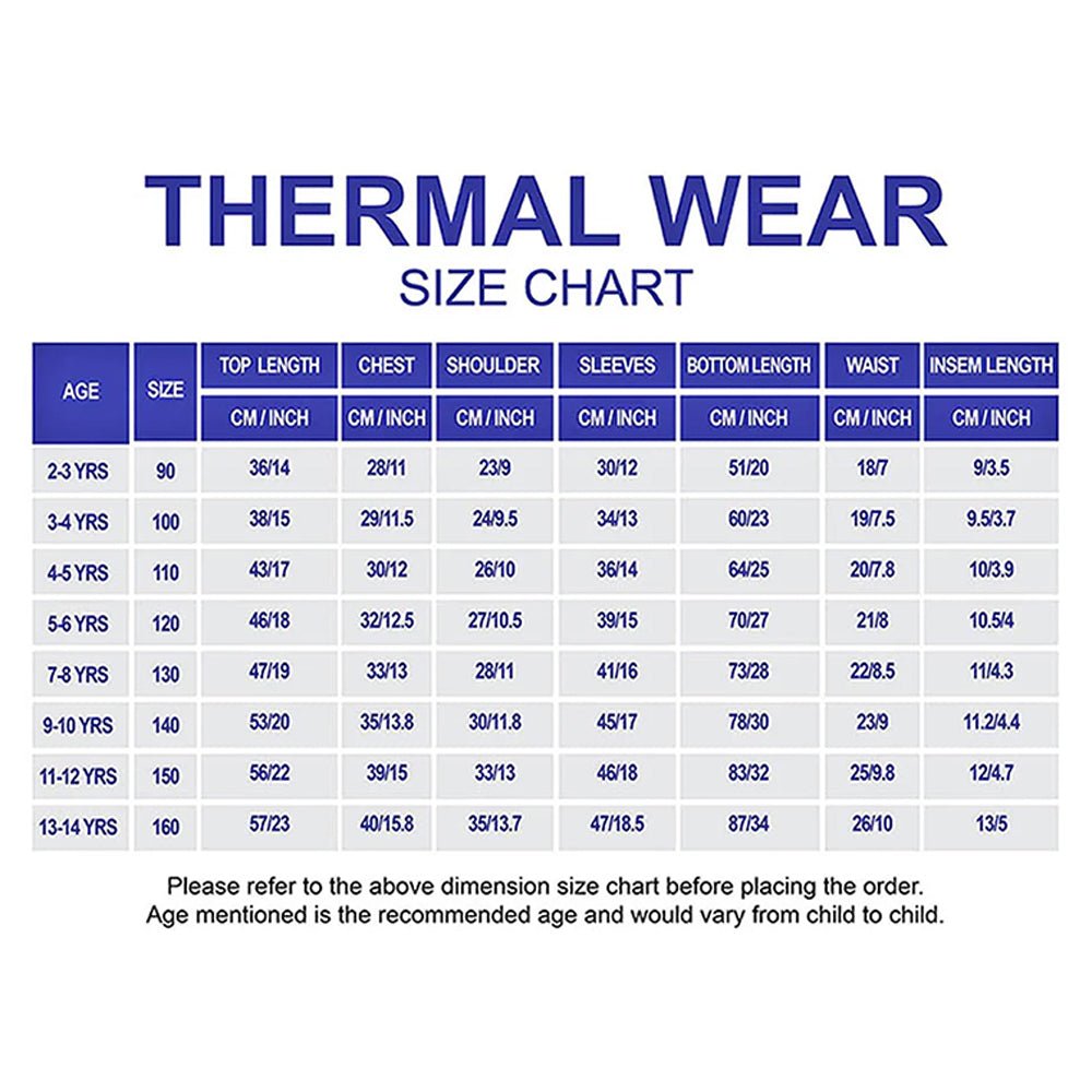 Little Surprise Box , LSB Light Brown Round Neck Upper & Lower Body Thermal Winter Warmers For Kids - Set Of 2 Pcs - 2 - 3 Years Kids Thermal Wear