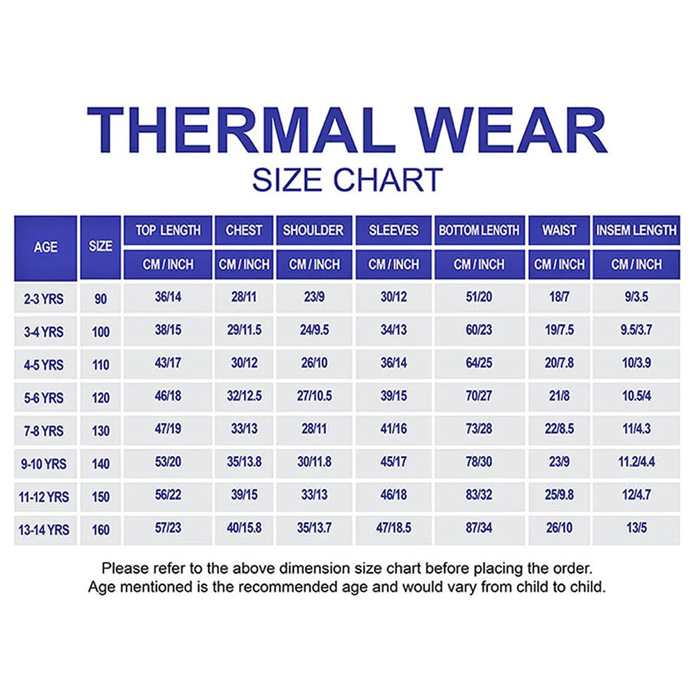 Little Surprise Box LSB Mustard Round Neck Upper & Lower Body Thermal Winter Warmers For Kids - Set Of 2 Pcs - 2 - 3 Years Kids Thermal Wear