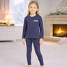 Little Surprise Box , LSB Navy Round Neck Upper & Lower Body Thermal Winter Warmers For Kids - Set Of 2 Pcs - 2 - 3 Years Kids Thermal Wear