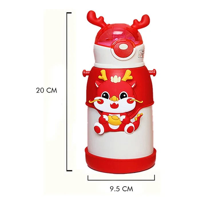 Little Surprise Box Lucky Dragon Theme Kids Water Bottle - LSB - WB - WHTEDRAGON