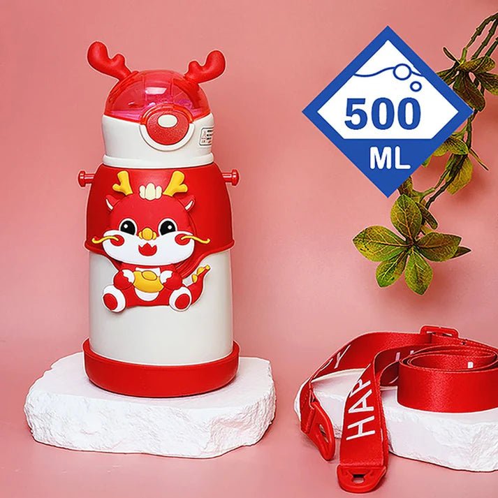Little Surprise Box Lucky Dragon Theme Kids Water Bottle - LSB - WB - WHTEDRAGON