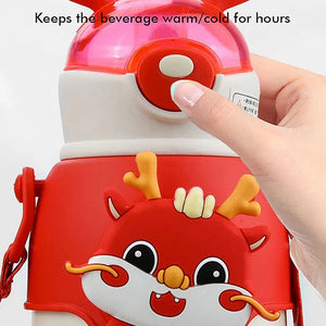 Little Surprise Box Lucky Dragon Theme Kids Water Bottle - LSB - WB - WHTEDRAGON