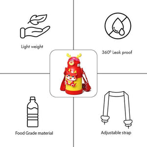 Little Surprise Box Lucky Dragon Theme Kids Water Bottle - LSB - WB - WHTEDRAGON