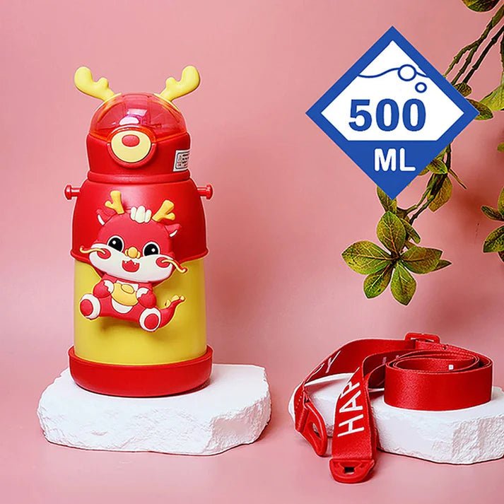 Little Surprise Box Lucky Dragon Theme Kids Water Bottle - LSB - WB - WHTEDRAGON