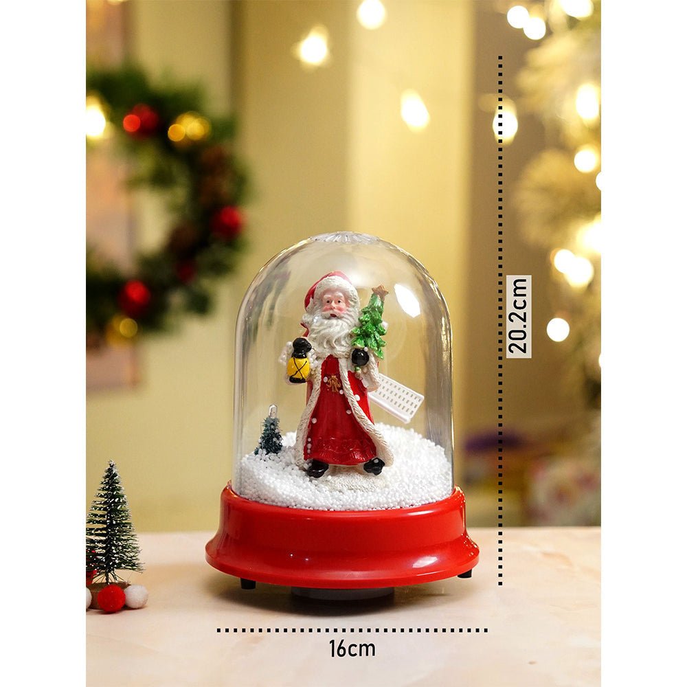 Little Surprise Box Lucky Lamp Santa, Musical Snow Globe Dome Christmas Décor and Decoration. - Christmas Decor