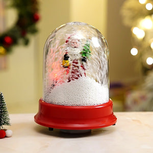 Little Surprise Box Lucky Lamp Santa, Musical Snow Globe Dome Christmas Décor and Decoration. - Christmas Decor