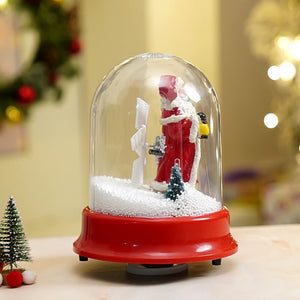 Little Surprise Box Lucky Lamp Santa, Musical Snow Globe Dome Christmas Décor and Decoration. - Christmas Decor