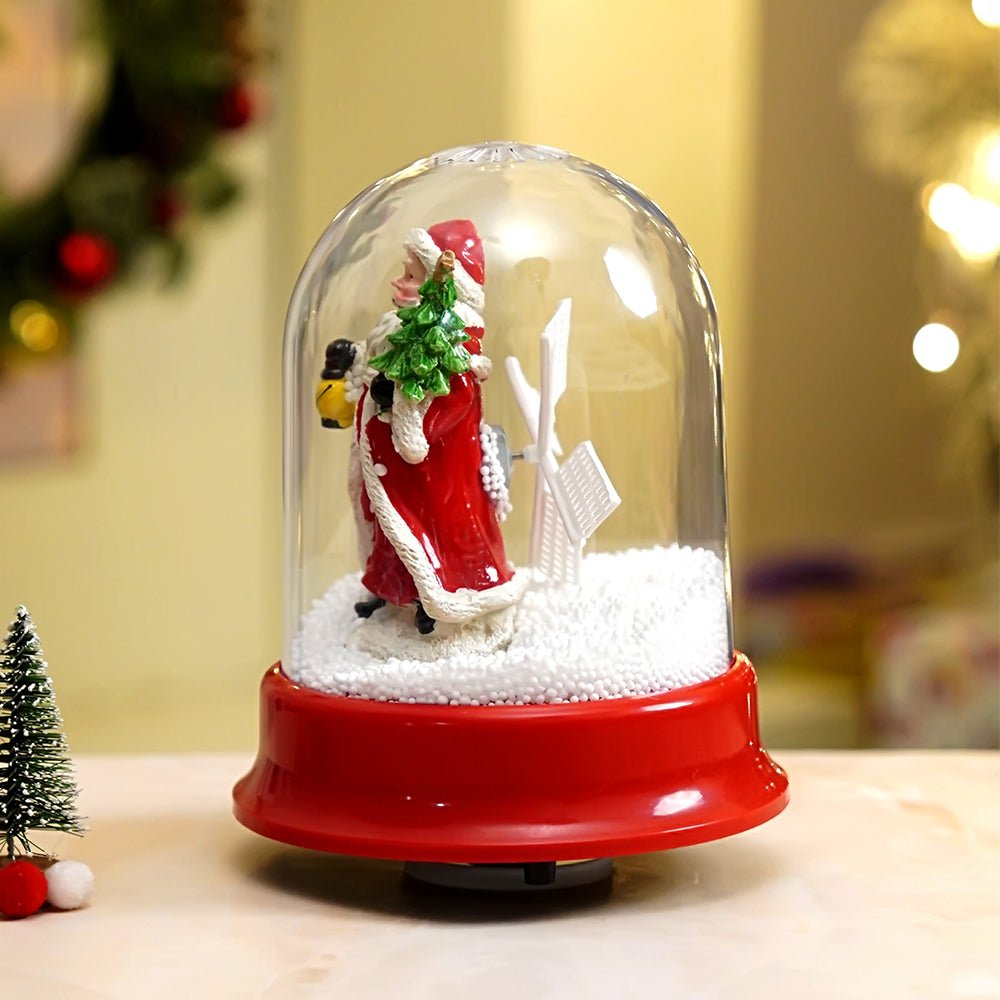 Little Surprise Box Lucky Lamp Santa, Musical Snow Globe Dome Christmas Décor and Decoration. - Christmas Decor