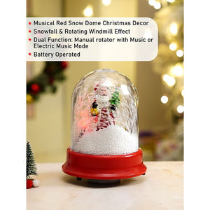 Little Surprise Box Lucky Lamp Santa, Musical Snow Globe Dome Christmas Décor and Decoration. - Christmas Decor