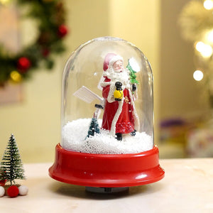 Little Surprise Box Lucky Lamp Santa, Musical Snow Globe Dome Christmas Décor and Decoration. - Christmas Decor