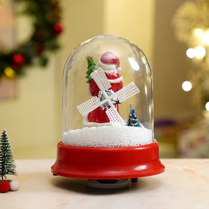 Little Surprise Box Lucky Lamp Santa, Musical Snow Globe Dome Christmas Décor and Decoration. - Christmas Decor