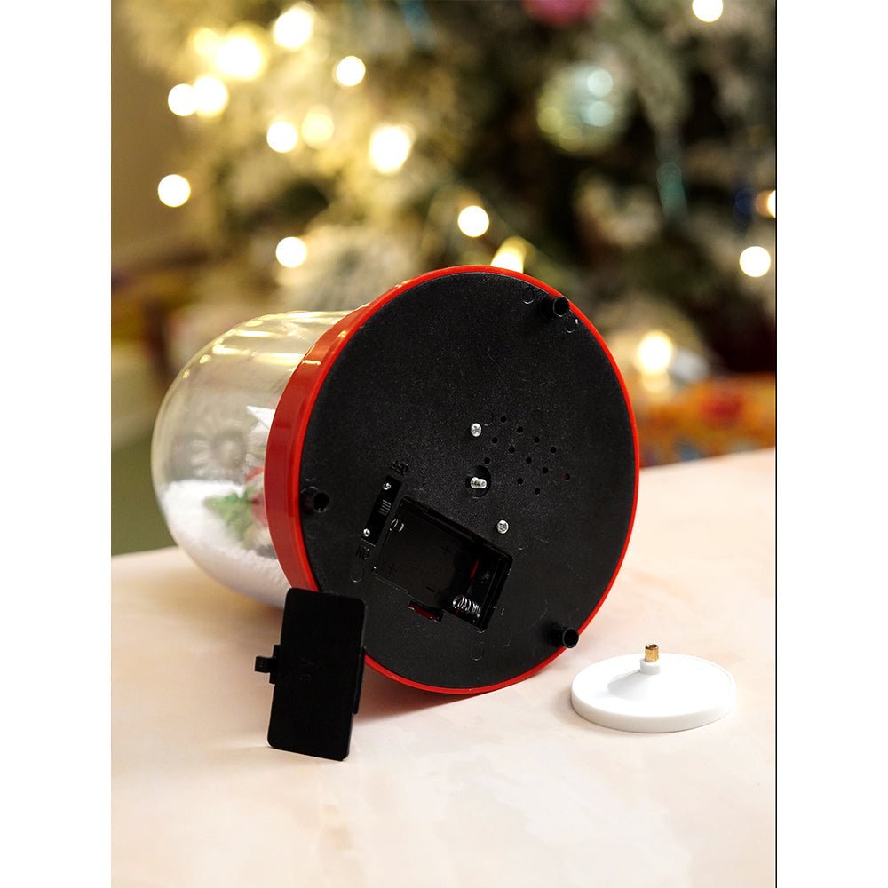 Little Surprise Box Lucky Sack& Bell Santa , Musical Snow Globe Dome Christmas Décor and Decoration. - Christmas Decor