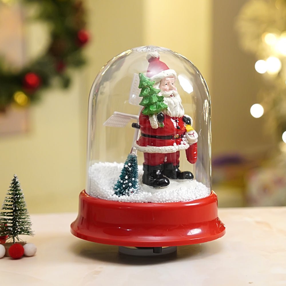 Little Surprise Box Lucky Stocking & Tree Santa , Musical Snow Globe Dome Christmas Décor and Decoration. - Christmas Decor