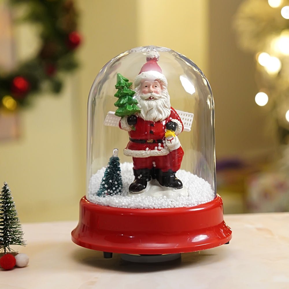 Little Surprise Box Lucky Stocking & Tree Santa , Musical Snow Globe Dome Christmas Décor and Decoration. - Christmas Decor