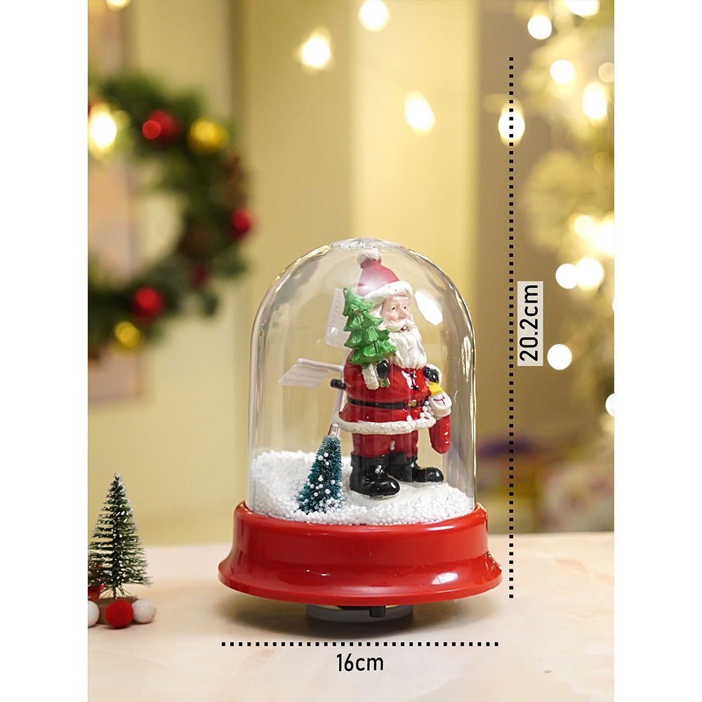 Little Surprise Box Lucky Stocking & Tree Santa , Musical Snow Globe Dome Christmas Décor and Decoration. - Christmas Decor