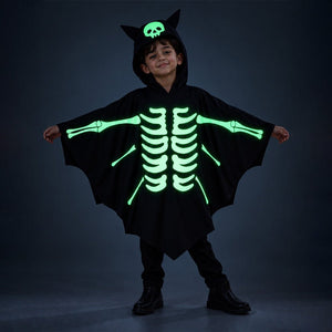 Little Surprise Box, Luminous Ghost Bat cape style Cloak, Kids Halloween Costume Fancy Dress Up - 110 Halloween Costumes