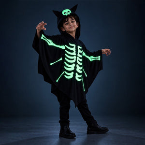 Little Surprise Box, Luminous Ghost Bat cape style Cloak, Kids Halloween Costume Fancy Dress Up - 110 Halloween Costumes