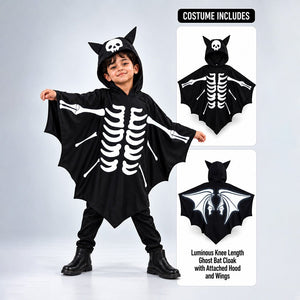 Little Surprise Box, Luminous Ghost Bat cape style Cloak, Kids Halloween Costume Fancy Dress Up - 110 Halloween Costumes