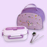 Little Surprise Box Lunch Time 2 pcs Stainless Steel Kids Lunch Box with matching Lunch Bag - LSB - LB - PURLNCHTIM - LBAG