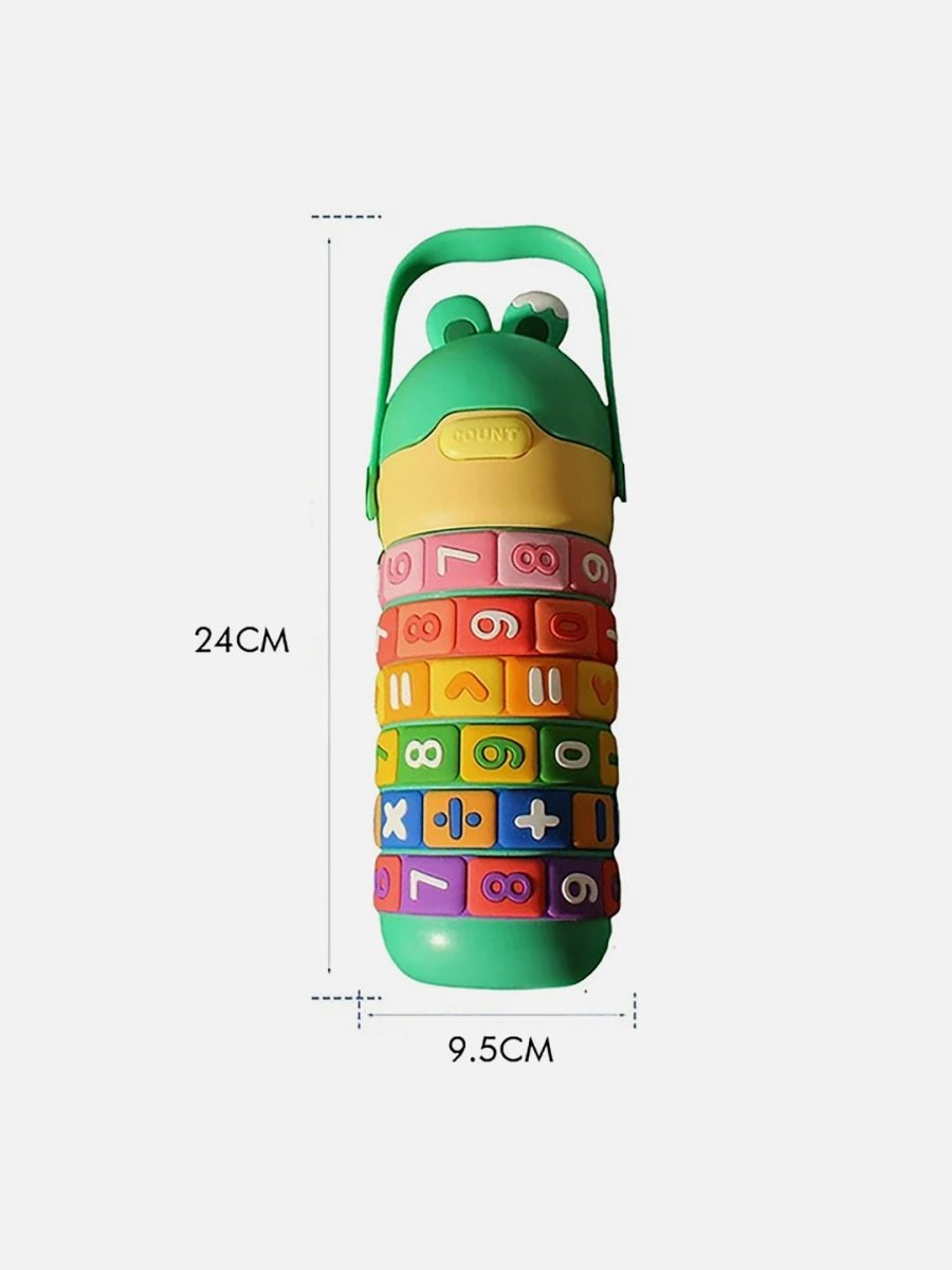 Little Surprise Box Math's Wizard Theme Stainless Steel Water Bottle For Kids - LSB-WB-GRNMATHS