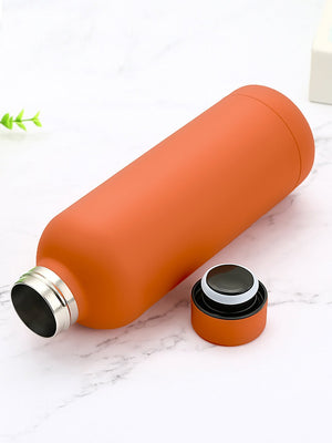Little Surprise Box ,Matt Finish Premium Stainless steel Double Wall Bottle for Office, Gym and School, 750ML - Orange colour